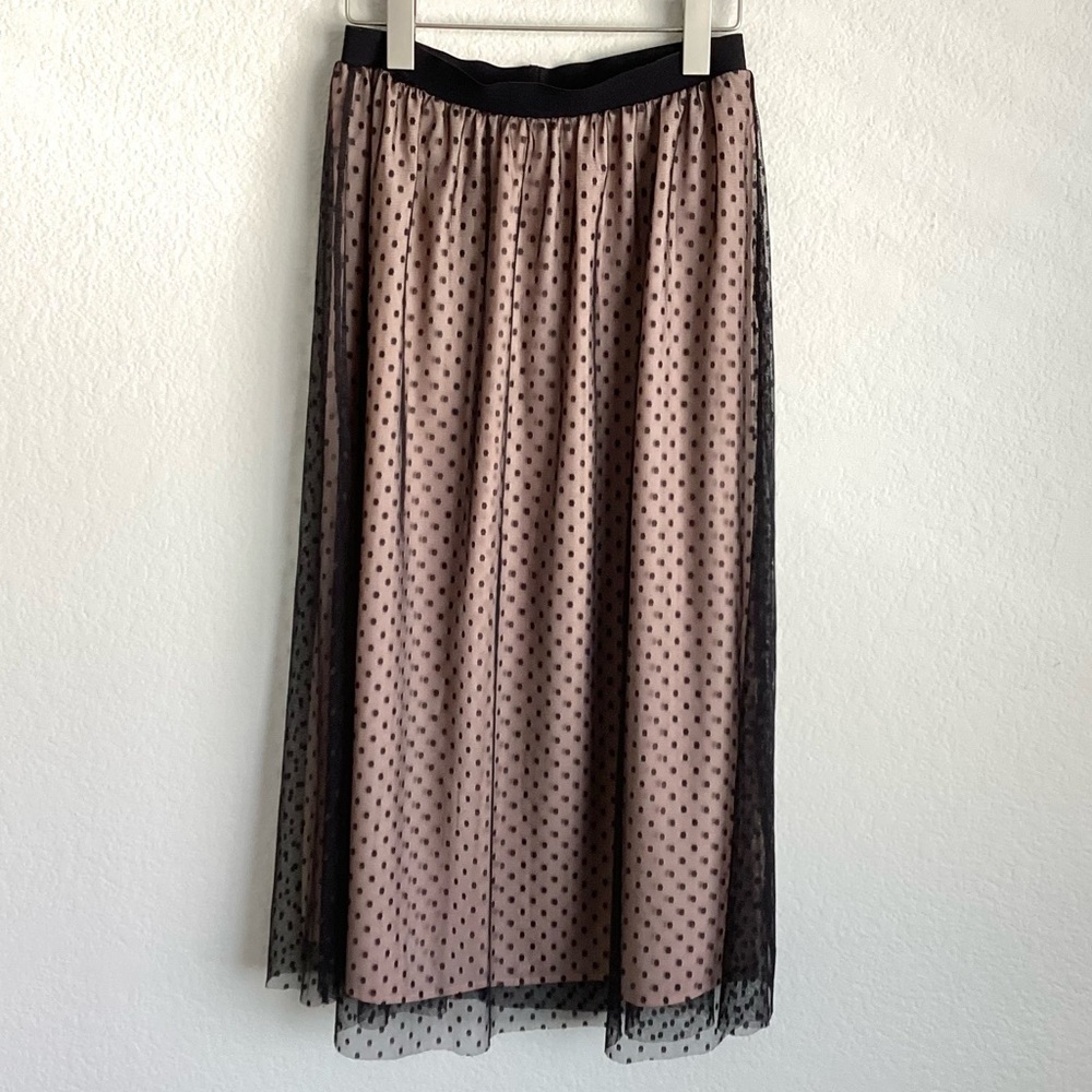 \BCBGeneration\ Dotted Mesh Midi Skirt